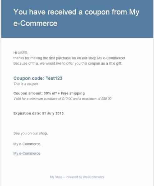 COUPON EMAIL SYSTEM