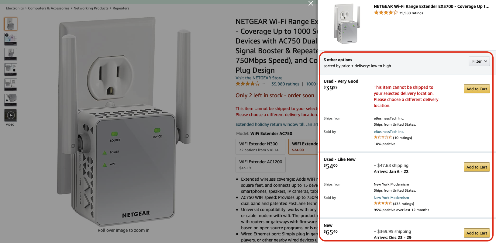 Gợi ý các sản phẩm tương tự trên Amazon. ©Amazon.